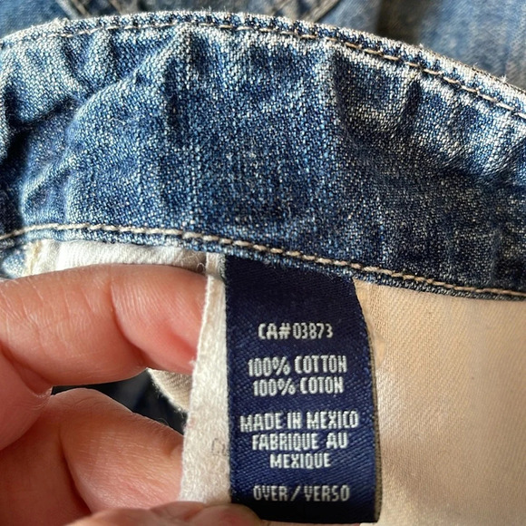 Y2K Vintage American Eagle Denim Utility Shorts Blue Medium Wash AE Supply Co 12 - Picture 9 of 12